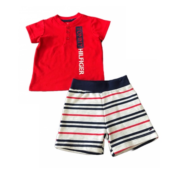 SALE Tommy Hilfiger Baby Two- Piece Shorts Outfit size 6-9 months - Picture 3 of 5